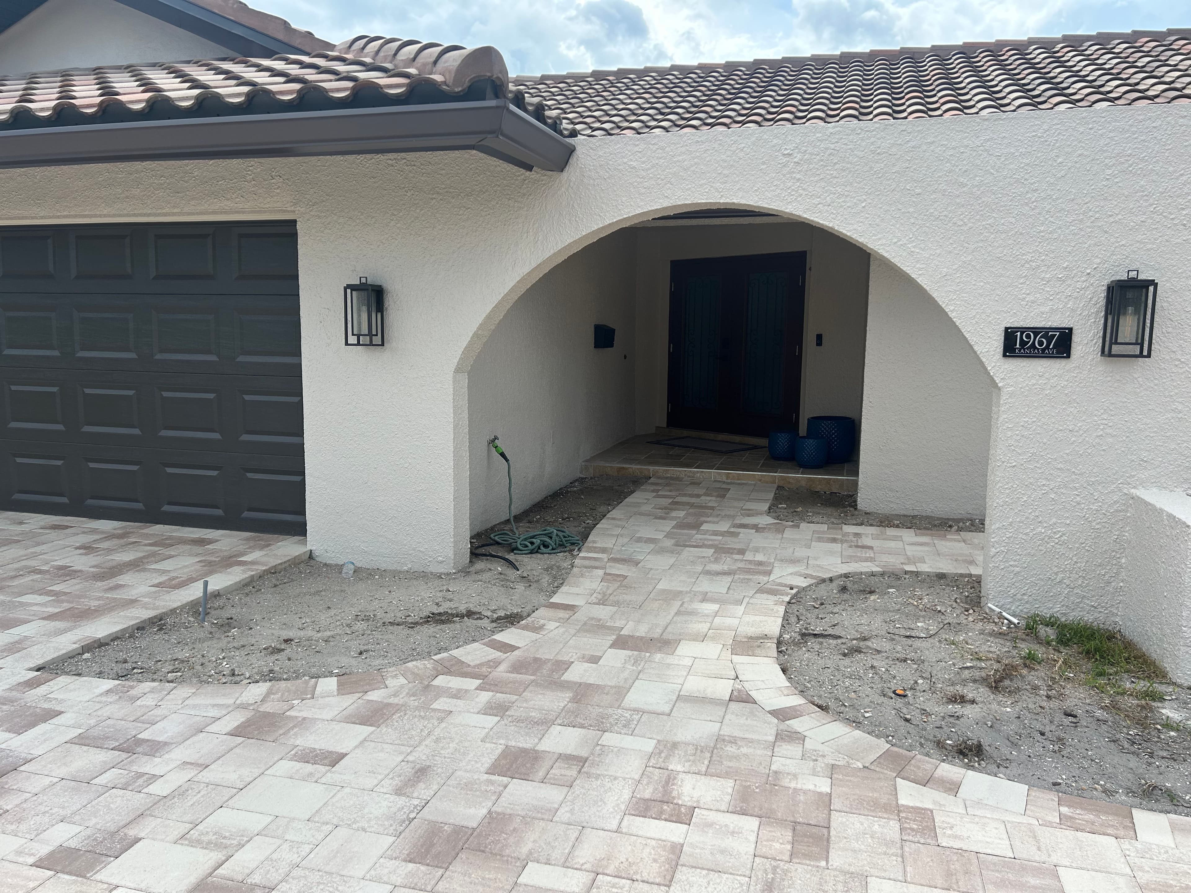 Project Curved Paver Walkway and Driveway Installation image
