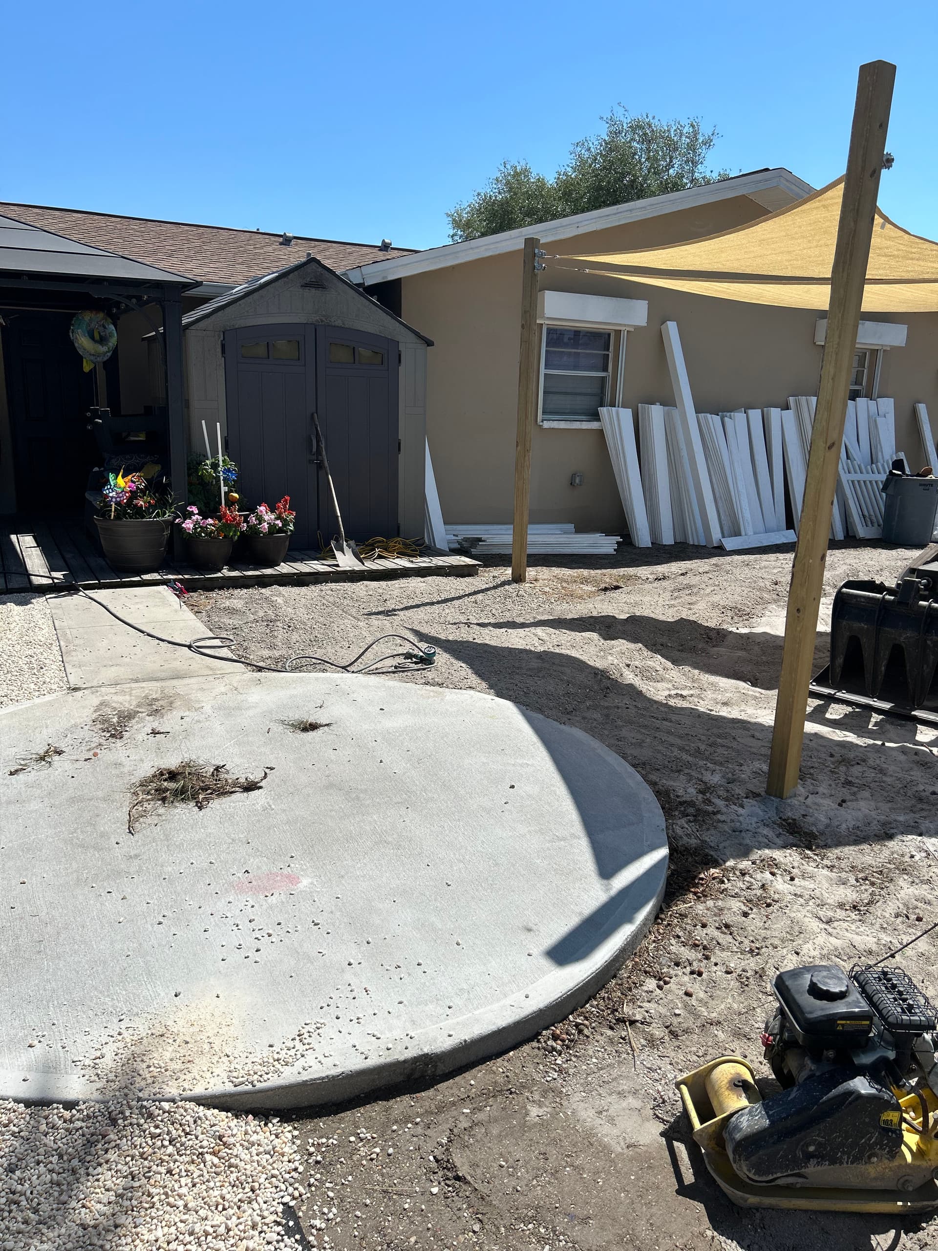 Gallery photos for Backyard Transformation with Stylish Pathways and Kid-Friendly Features: Image #2