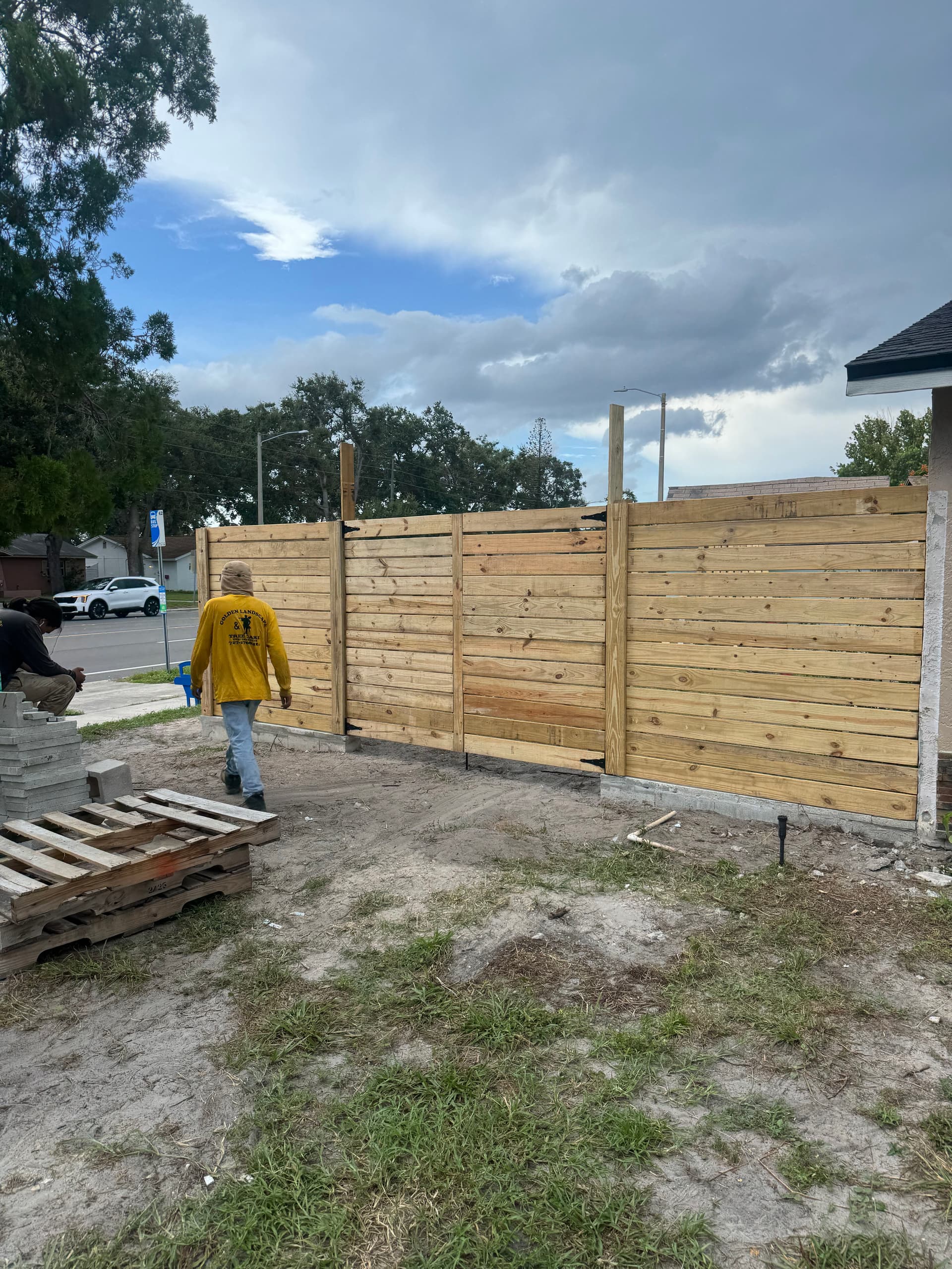 Custom Horizontal Fence Installation for Enhanced Outdoor Privacy