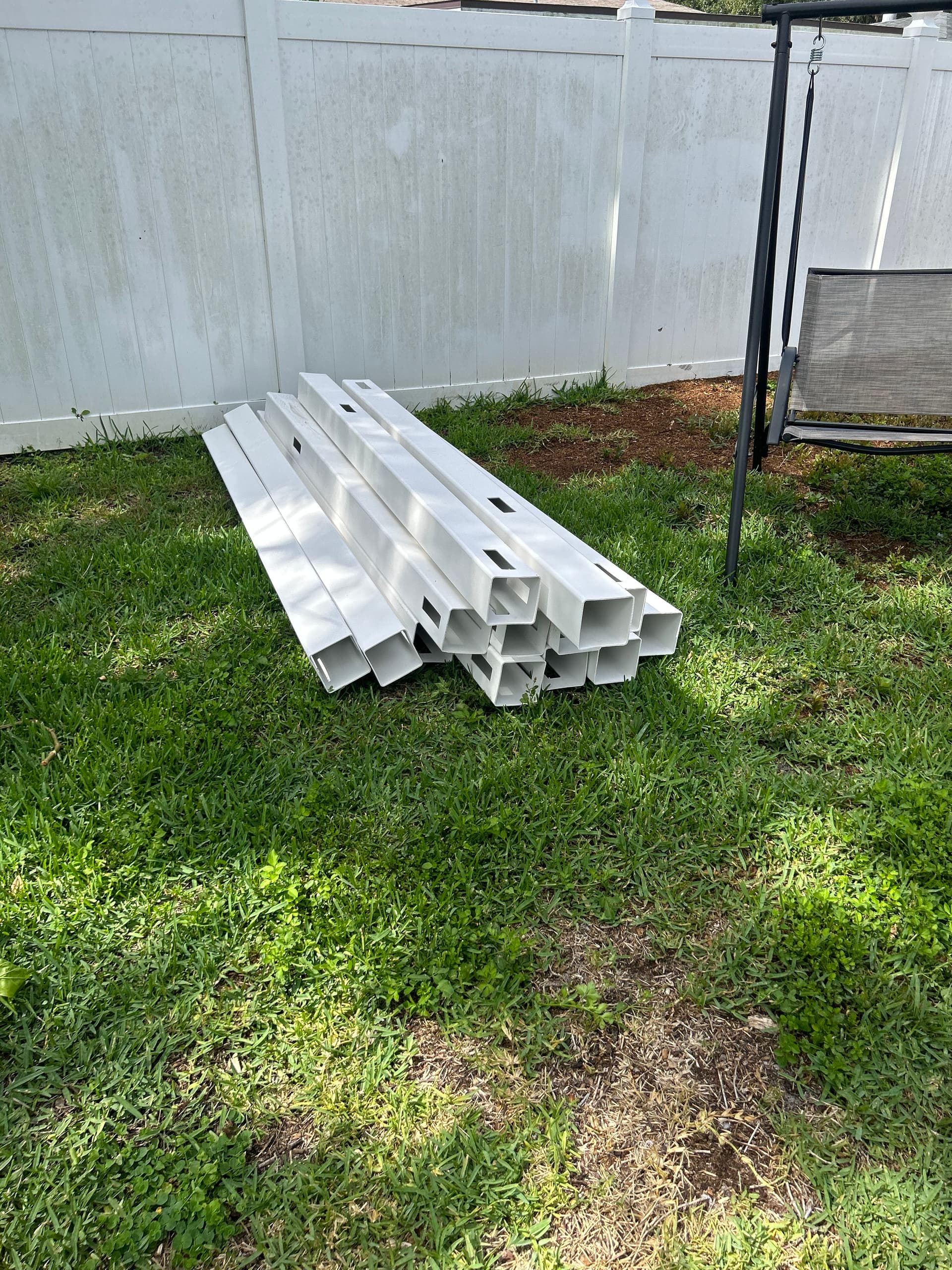 Stylish White Vinyl Fence Installation