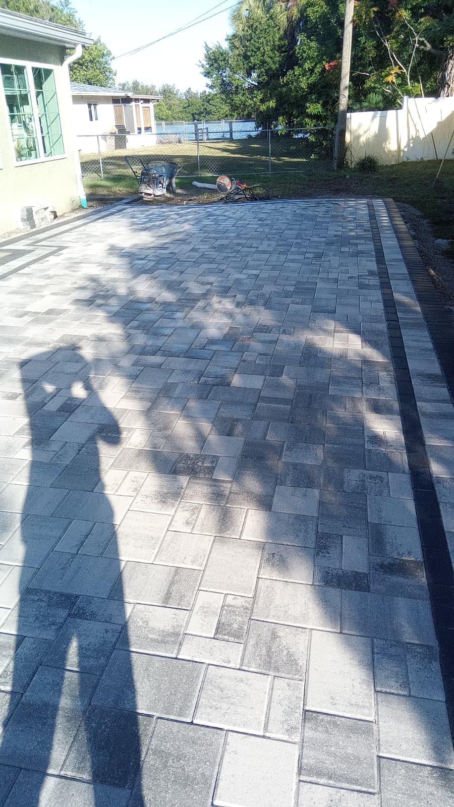 New Interlocking Stone Paver Patio Completed image