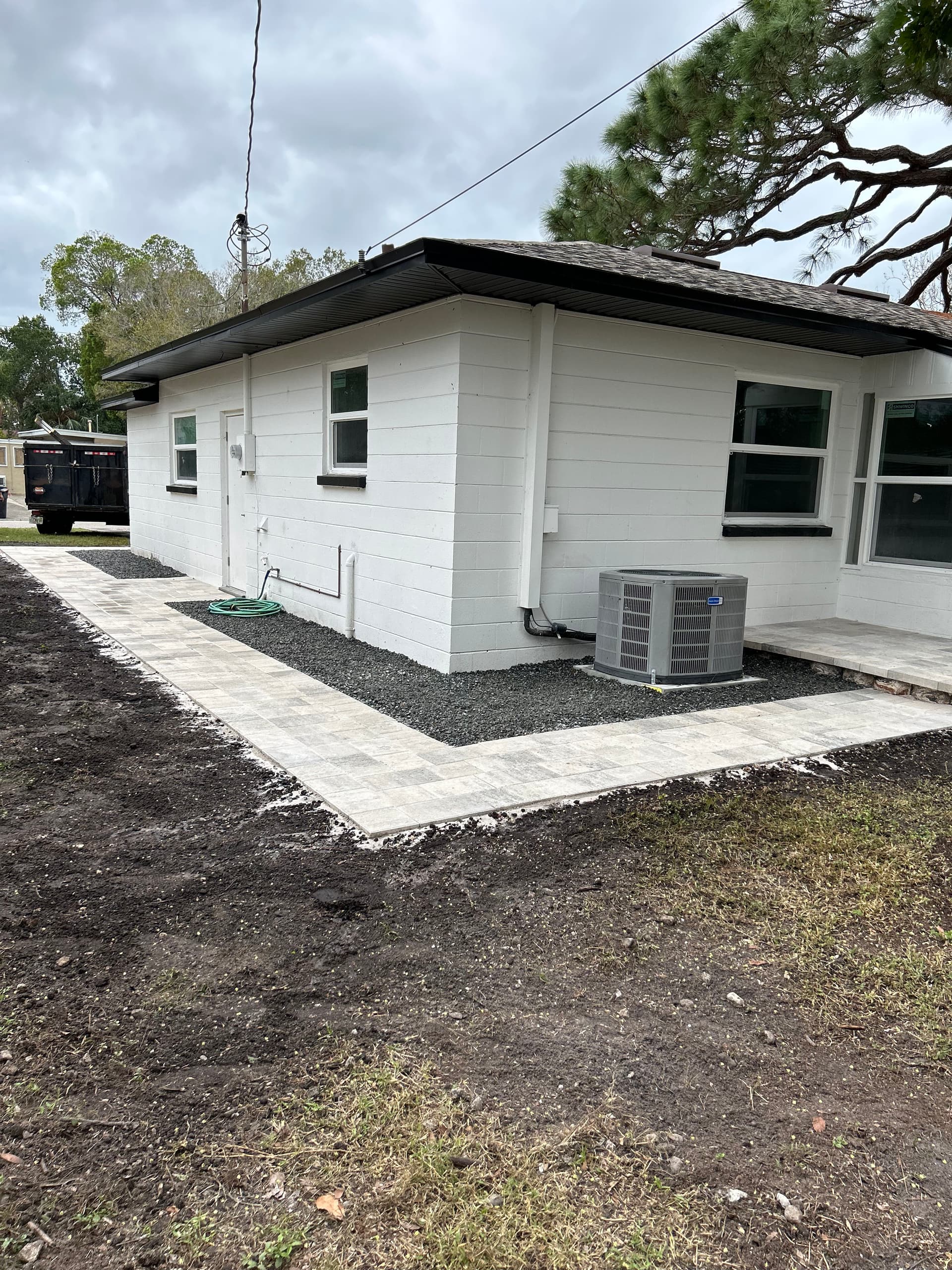 Gallery photos for New Paver Pathway and Wood Fence Installation: Image #1