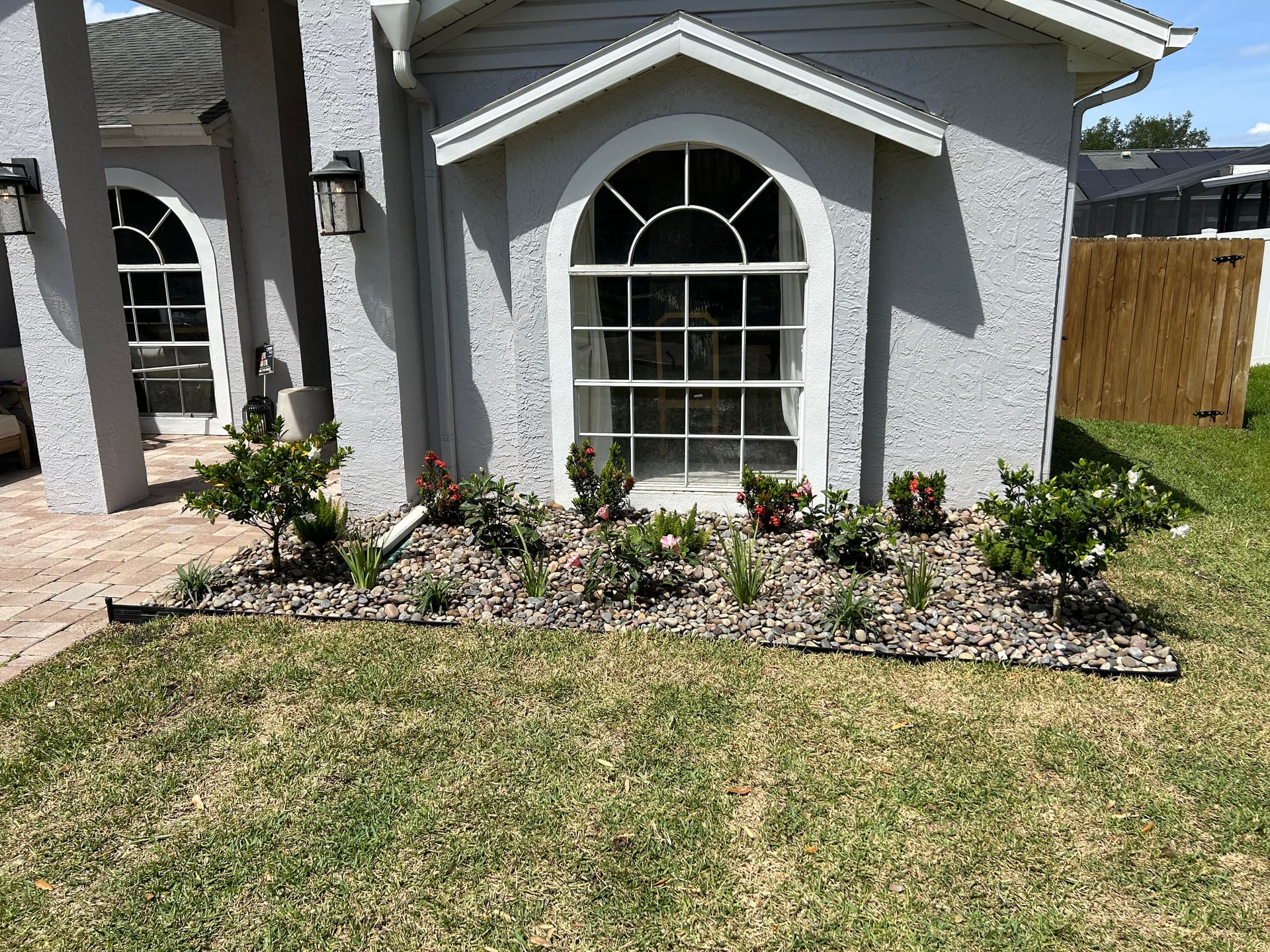 Gallery photos for Elegant Front Yard Reimagining with Rock Accents: Image #1